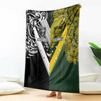 Aotearoa Australia Rugby Blanket Maori and Aboriginal Art Sporty Style - Aussie Hoodie