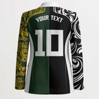Aotearoa Australia Rugby Custom Blazer Maori and Aboriginal Art Sporty Style - Aussie Hoodie