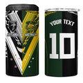 Aotearoa Australia Rugby Custom 4 in 1 Can Cooler Tumbler Maori and Aboriginal Art Sporty Style - Aussie Hoodie