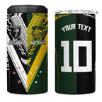Aotearoa Australia Rugby Custom 4 in 1 Can Cooler Tumbler Maori and Aboriginal Art Sporty Style - Aussie Hoodie
