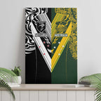 Aotearoa Australia Rugby Canvas Wall Art Maori and Aboriginal Art Sporty Style - Aussie Hoodie