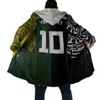 Aotearoa Australia Rugby Custom Cloak Maori and Aboriginal Art Sporty Style - Aussie Hoodie