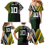 Aotearoa Australia Rugby Custom Family Matching Mermaid Dress and Hawaiian Shirt Maori and Aboriginal Art Sporty Style - Aussie Hoodie