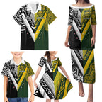 Aotearoa Australia Rugby Custom Family Matching Puletasi and Hawaiian Shirt Maori and Aboriginal Art Sporty Style - Aussie Hoodie