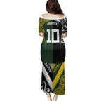 Aotearoa Australia Rugby Custom Family Matching Puletasi and Hawaiian Shirt Maori and Aboriginal Art Sporty Style - Aussie Hoodie