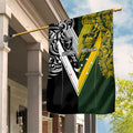 Aotearoa Australia Rugby Garden Flag Maori and Aboriginal Art Sporty Style - Aussie Hoodie