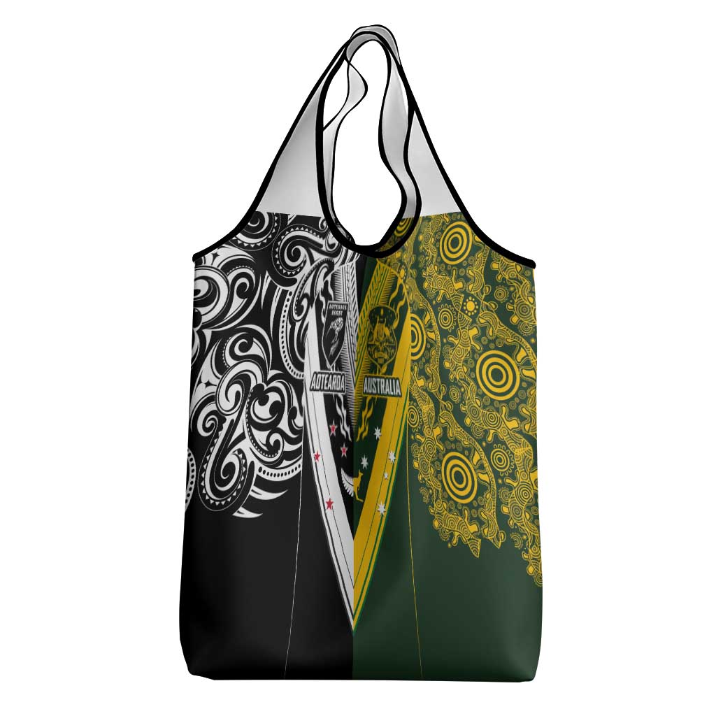 Aotearoa Australia Rugby Grocery Bag Maori and Aboriginal Art Sporty Style - Aussie Hoodie