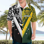 Aotearoa Australia Rugby Custom Hawaiian Shirt Maori and Aboriginal Art Sporty Style - Aussie Hoodie