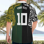 Aotearoa Australia Rugby Custom Hawaiian Shirt Maori and Aboriginal Art Sporty Style - Aussie Hoodie
