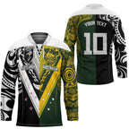 Aotearoa Australia Rugby Custom Hockey Jersey Maori and Aboriginal Art Sporty Style - Aussie Hoodie