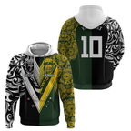 Aotearoa Australia Rugby Custom Hoodie Maori and Aboriginal Art Sporty Style - Aussie Hoodie