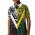 Aotearoa Australia Rugby Custom Kid Polo Shirt Maori and Aboriginal Art Sporty Style - Aussie Hoodie