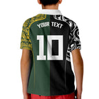 Aotearoa Australia Rugby Custom Kid Polo Shirt Maori and Aboriginal Art Sporty Style - Aussie Hoodie