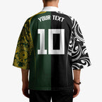 Aotearoa Australia Rugby Custom Kimono Maori and Aboriginal Art Sporty Style - Aussie Hoodie