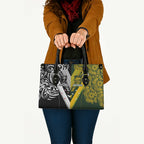 Aotearoa Australia Rugby Leather Bag Maori and Aboriginal Art Sporty Style - Aussie Hoodie