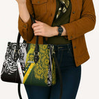 Aotearoa Australia Rugby Leather Bag Maori and Aboriginal Art Sporty Style - Aussie Hoodie