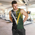Aotearoa Australia Rugby Custom Men Tank Top Maori and Aboriginal Art Sporty Style - Aussie Hoodie