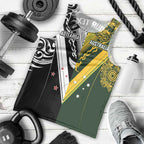 Aotearoa Australia Rugby Custom Men Tank Top Maori and Aboriginal Art Sporty Style - Aussie Hoodie