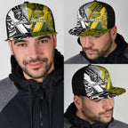 Aotearoa Australia Rugby Mesh Trucker Cap Maori and Aboriginal Art Sporty Style - Aussie Hoodie