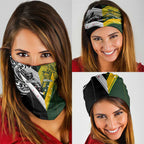 Aotearoa Australia Rugby Neck Gaiter Maori and Aboriginal Art Sporty Style - Aussie Hoodie