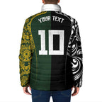 Aotearoa Australia Rugby Custom Padded Jacket Maori and Aboriginal Art Sporty Style - Aussie Hoodie