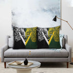 Aotearoa Australia Rugby Pillow Cover Maori and Aboriginal Art Sporty Style - Aussie Hoodie