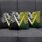 Aotearoa Australia Rugby Pillow Cover Maori and Aboriginal Art Sporty Style - Aussie Hoodie