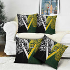 Aotearoa Australia Rugby Pillow Cover Maori and Aboriginal Art Sporty Style - Aussie Hoodie