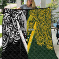 Aotearoa Australia Rugby Quilt Maori and Aboriginal Art Sporty Style - Aussie Hoodie