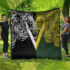 Aotearoa Australia Rugby Quilt Maori and Aboriginal Art Sporty Style - Aussie Hoodie