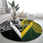 Aotearoa Australia Rugby Round Carpet Maori and Aboriginal Art Sporty Style - Aussie Hoodie
