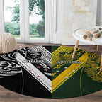Aotearoa Australia Rugby Round Carpet Maori and Aboriginal Art Sporty Style - Aussie Hoodie