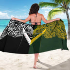 Aotearoa Australia Rugby Sarong Maori and Aboriginal Art Sporty Style - Aussie Hoodie