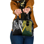 Aotearoa Australia Rugby Shoulder Handbag Maori and Aboriginal Art Sporty Style - Aussie Hoodie