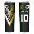 Aotearoa Australia Rugby Custom Skinny Tumbler Maori and Aboriginal Art Sporty Style - Aussie Hoodie