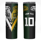 Aotearoa Australia Rugby Custom Skinny Tumbler Maori and Aboriginal Art Sporty Style - Aussie Hoodie