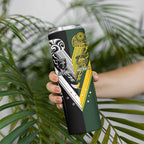 Aotearoa Australia Rugby Custom Skinny Tumbler Maori and Aboriginal Art Sporty Style - Aussie Hoodie