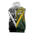 Aotearoa Australia Rugby Custom Sleeveless Hoodie Maori and Aboriginal Art Sporty Style - Aussie Hoodie