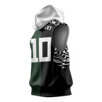 Aotearoa Australia Rugby Custom Sleeveless Hoodie Maori and Aboriginal Art Sporty Style - Aussie Hoodie