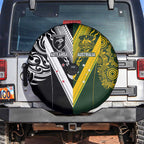 Aotearoa Australia Rugby Spare Tire Cover Maori and Aboriginal Art Sporty Style - Aussie Hoodie