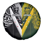 Aotearoa Australia Rugby Spare Tire Cover Maori and Aboriginal Art Sporty Style - Aussie Hoodie