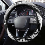 Aotearoa Australia Rugby Steering Wheel Cover Maori and Aboriginal Art Sporty Style - Aussie Hoodie