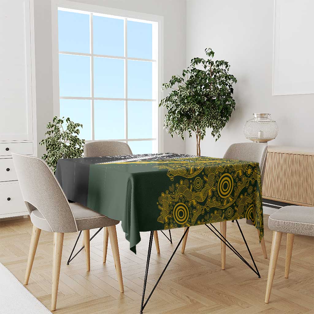 Aotearoa Australia Rugby Tablecloth Maori and Aboriginal Art Sporty Style - Aussie Hoodie