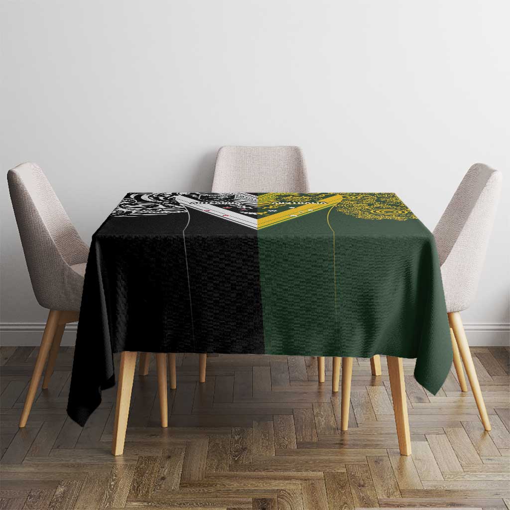 Aotearoa Australia Rugby Tablecloth Maori and Aboriginal Art Sporty Style - Aussie Hoodie