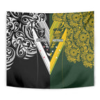 Aotearoa Australia Rugby Tapestry Maori and Aboriginal Art Sporty Style - Aussie Hoodie