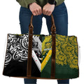 Aotearoa Australia Rugby Travel Bag Maori and Aboriginal Art Sporty Style - Aussie Hoodie