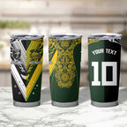 Aotearoa Australia Rugby Custom Tumbler Cup Maori and Aboriginal Art Sporty Style - Aussie Hoodie