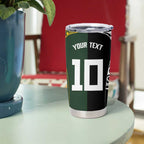 Aotearoa Australia Rugby Custom Tumbler Cup Maori and Aboriginal Art Sporty Style - Aussie Hoodie