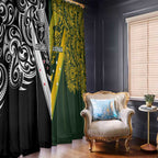 Aotearoa Australia Rugby Window Curtain Maori and Aboriginal Art Sporty Style - Aussie Hoodie