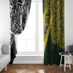 Aotearoa Australia Rugby Window Curtain Maori and Aboriginal Art Sporty Style - Aussie Hoodie